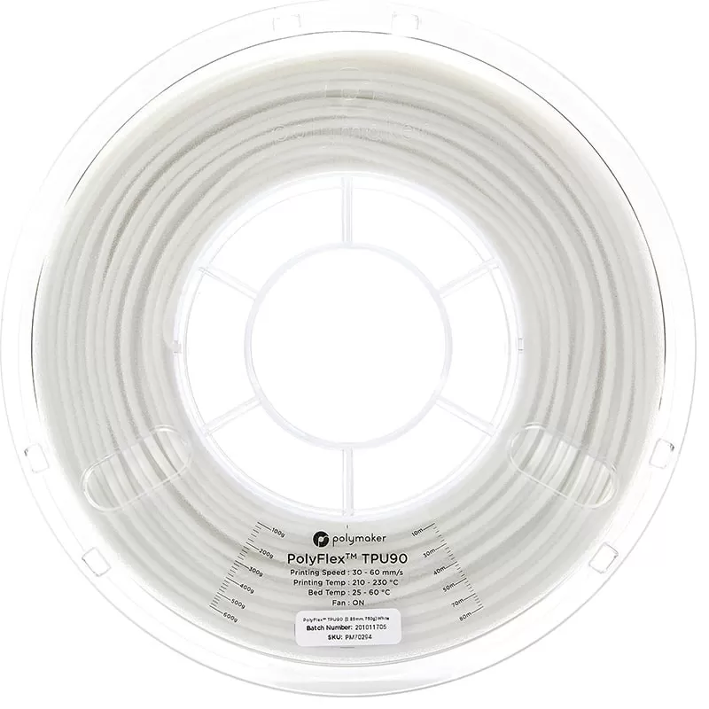 Polyflex TPU90 Blanc - 2.85mm - 750 g (2) Polyflex TPU90 Blanc - 2.85mm - 750 g (2)