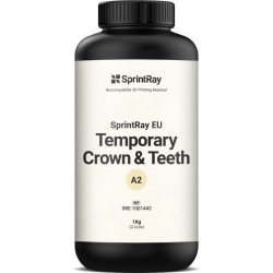 Resina SprintRay EU Coroa Temporária & Dentes A2 - 1kg