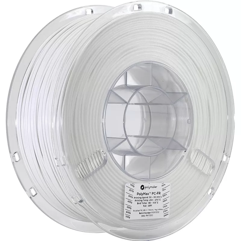 PolyMax PC-FR Blanc 1.75mm - 1 kg PolyMax PC-FR Blanc 1.75mm - 1 kg