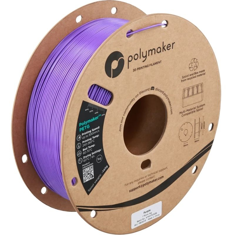 Polymaker PETG Roxo - 1,75mm - 1kg