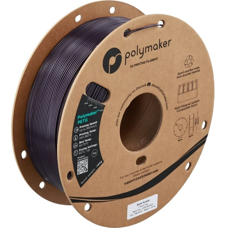 Polymaker PETG Roxo Escuro - 1,75mm - 1kg
