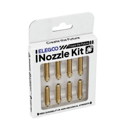 Kit de bicos em latão / aço temperado de 0,2/0,4/0,6/0,8 mm, série Elegoo Centauri Carbon