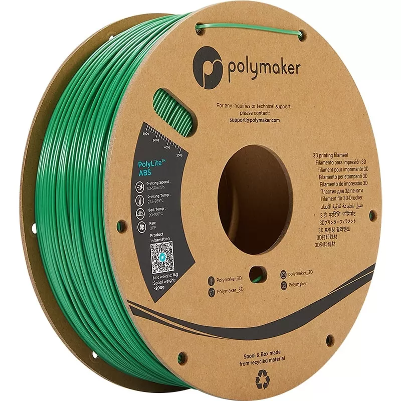 PolyLite ABS Vert - 2.85mm - 1 kg PolyLite ABS Vert - 2.85mm - 1 kg