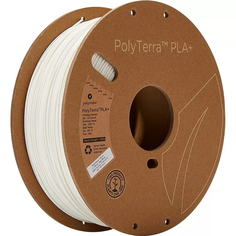 PolyTerra PLA+ Blanc - 1.75mm - 1 kg PolyTerra PLA+ Blanc - 1.75mm - 1 kg