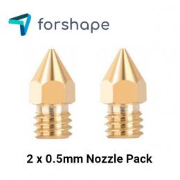 Conjunto de 2 Bicos de Latão MK8 Forshape 0,5mm