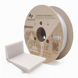 Nanovia PETG ESD Branco / Gray - 1,75 mm - 500 g