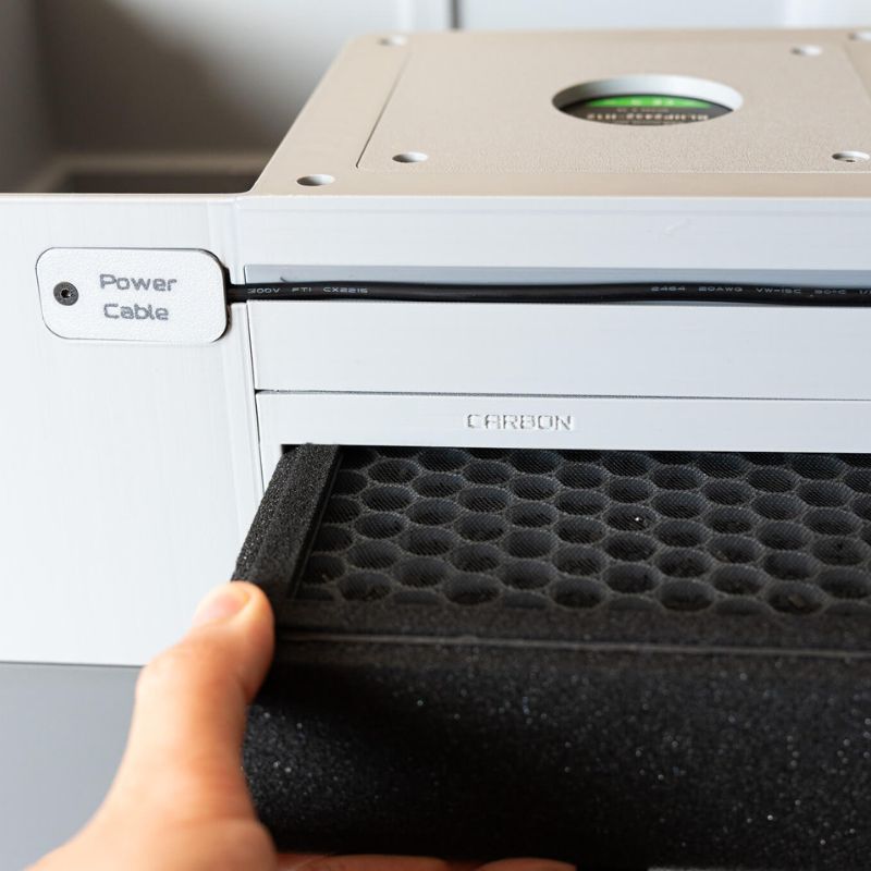 Filtração HEPA14 e carvão ativado