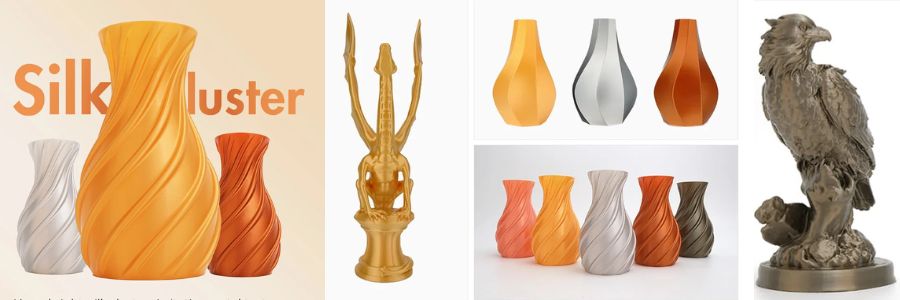 eSun PLA Silk Filament Prata