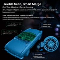 Velocidade de digitalização de 2.630.000 pontos por segundo com EinScan Trak