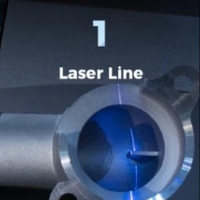 EinScan Trak com uma única linha laser para zonas profundas