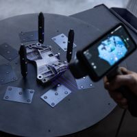 Volume e distância de digitalização EinScan Rigil