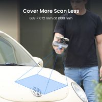 Revopoint Range 3 Pro com uma ampla área de captura para objetos volumosos