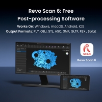 Revopoint Range 3 ligado a um computador compatível para processar digitalizações 3D